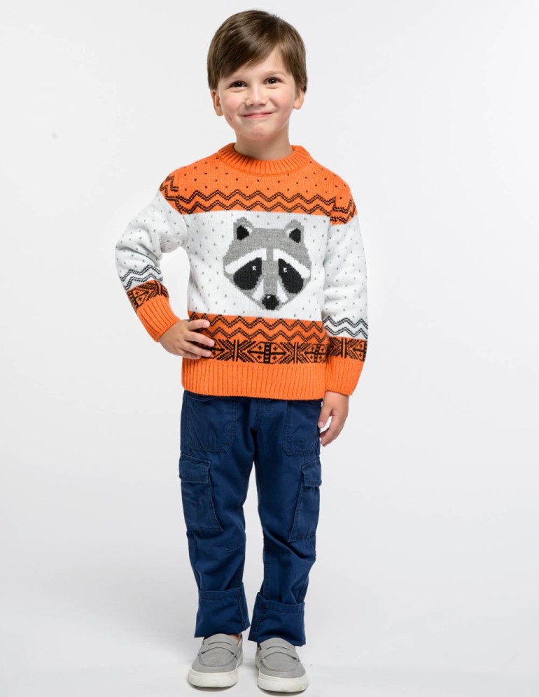 Детский свитер с енотом - фото4
