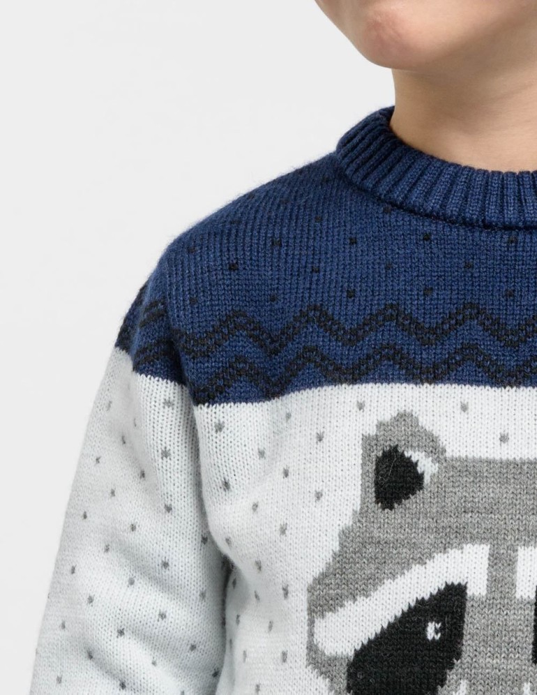 Детский свитер с енотом - фото5