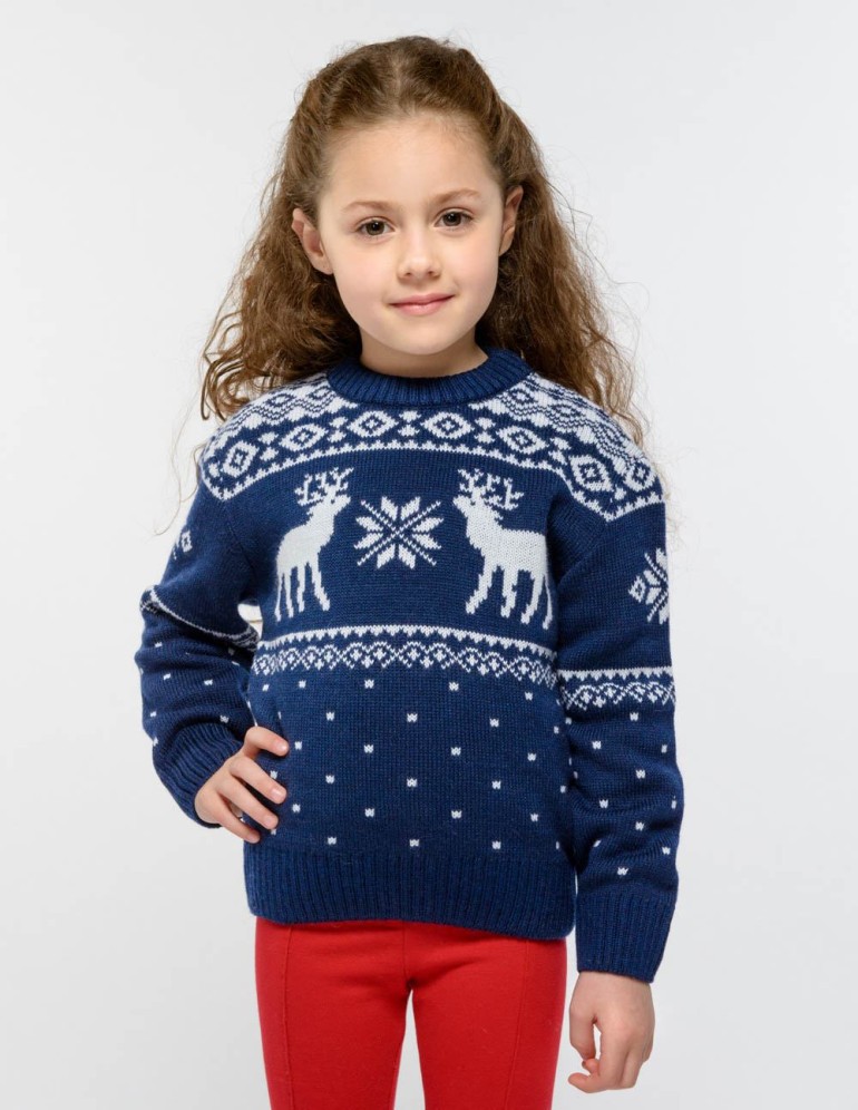 Детский свитер с оленями - фото2