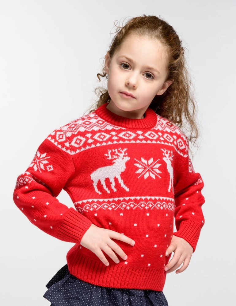 Детский свитер с оленями - фото2
