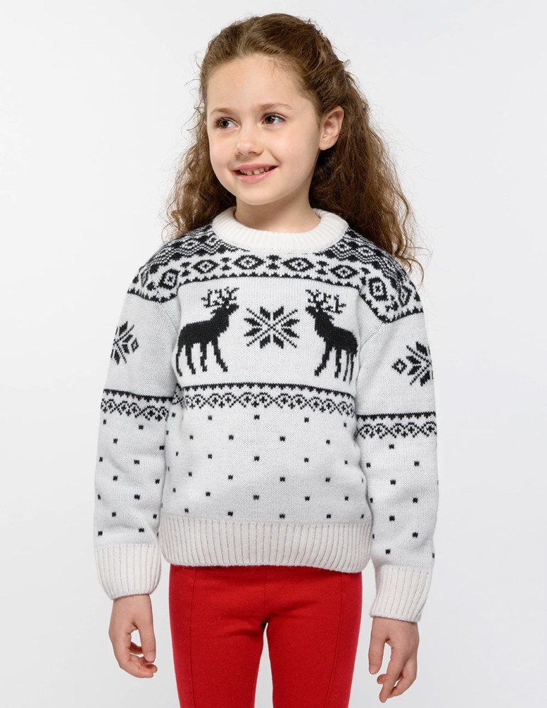 Детский свитер с оленями - фото2