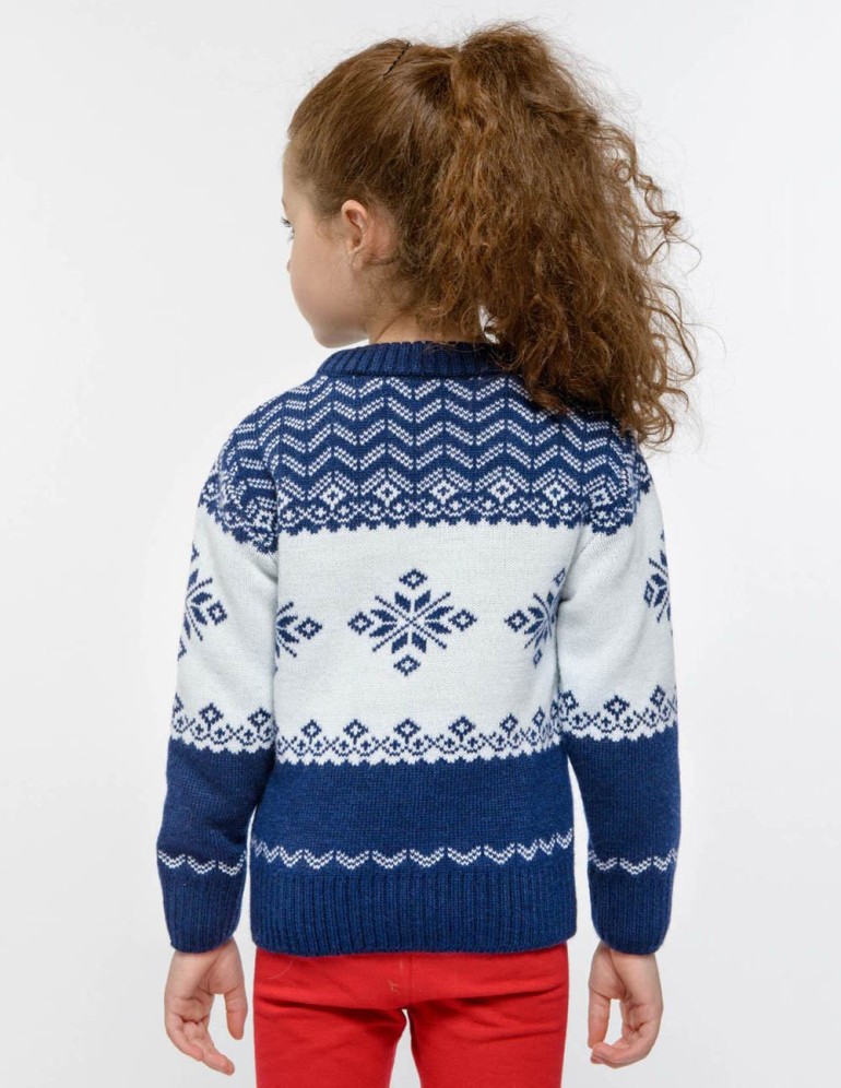 Детский свитер со снегирем - фото3