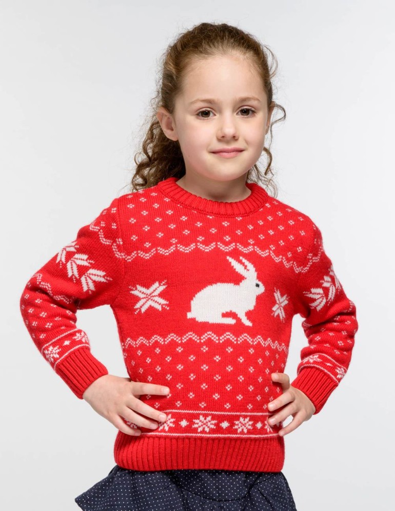 Детский свитер с зайцем - фото2