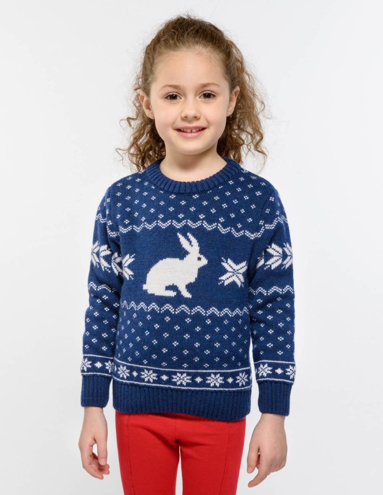 Детский свитер с зайцем - фото2