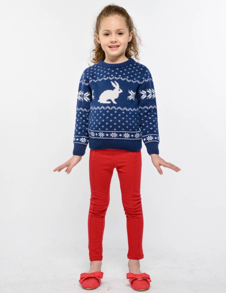 Детский свитер с зайцем - фото4