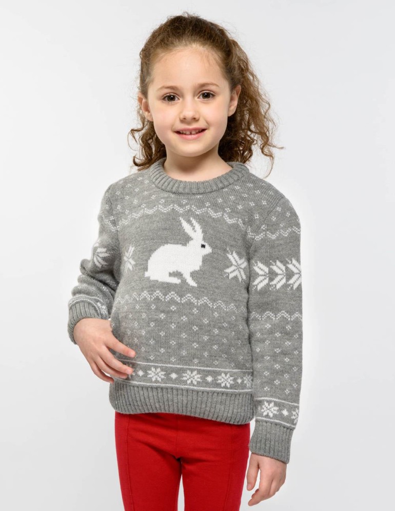 Детский свитер с зайцем - фото1