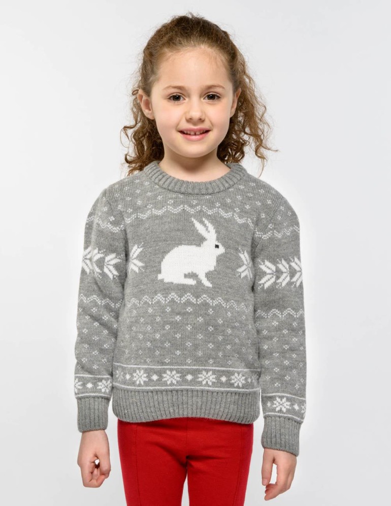 Детский свитер с зайцем - фото2