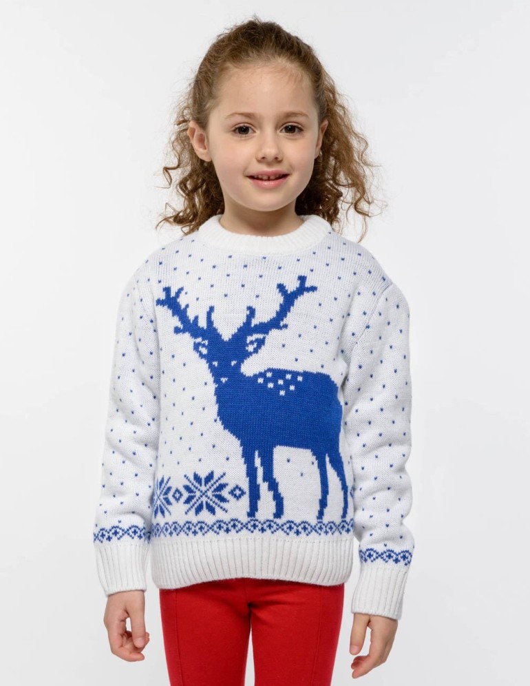 Детский свитер с оленем - фото1