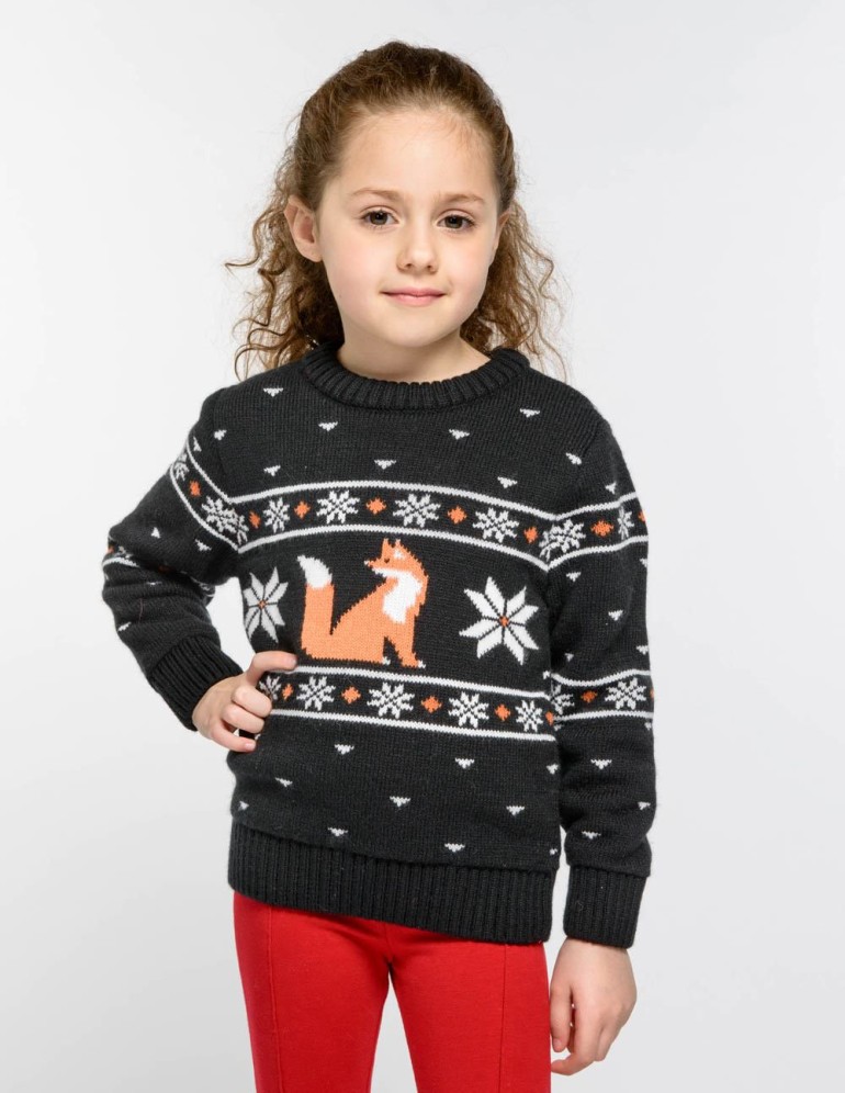 Детский свитер с лисой - фото1