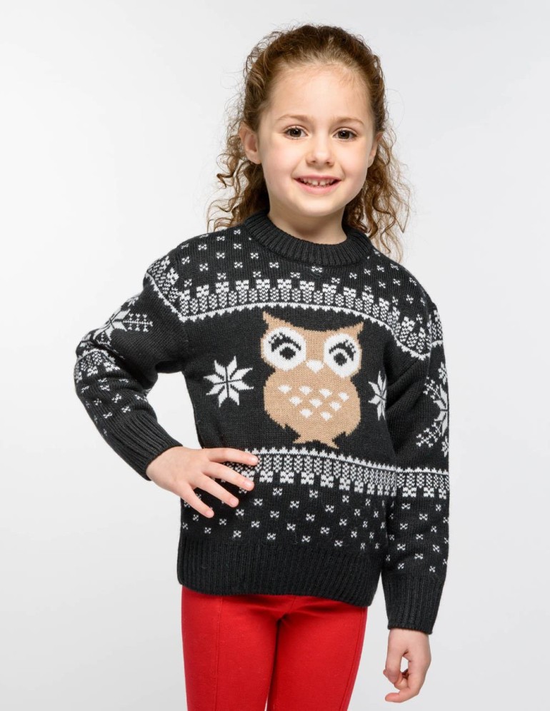 Детский свитер с совой - фото1