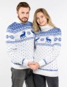 Мужской и женский свитеры с оленями - фото1