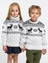 Детские парные свитеры с оленями - фото1