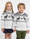 Детские парные свитеры с оленями - фото2
