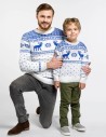 Свитеры с оленями для папы и сына - фото2