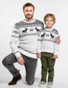 Свитеры с оленями для папы и сына - фото1