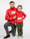 Свитеры с медведем для папы и сына - фото1