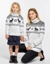 Свитеры с оленями для мамы и дочки - фото1