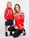 Свитеры с оленями для мамы и дочки - фото1