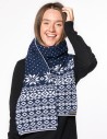 Женский шарф со скандинавскими снежинками - фото2