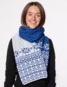 Женский шарф со скандинавскими снежинками - фото3