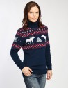 Женский свитер с лосями - фото2