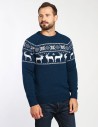 Мужской свитер с оленями в ряд - фото2