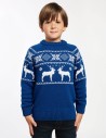 Детский свитер с оленями в ряд - фото1