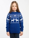 Детский свитер с оленями в ряд - фото1