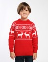 Детский свитер с оленями в ряд - фото1
