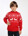 Детский свитер с оленями в ряд - фото2
