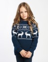 Детский свитер с оленями в ряд - фото2