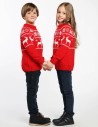 Детские парные свитеры с оленями в ряд - фото2
