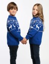 Детские парные свитеры с оленями в ряд - фото4