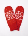 Женские варежки со снежинкой - фото1