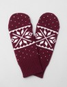 Женские варежки со снежинкой - фото1