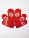 Варежки со снежинками для папы, мамы и ребёнка - фото1