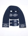 Детские шапка, шарф и варежки со снежинками - фото4