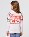 Детский свитер с оленями в ряд - фото3