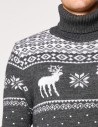 Мужской свитер с оленями c горлом - фото5