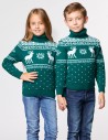 Детские парные свитеры с оленями - фото3