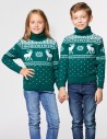 Детские парные свитеры с оленями - фото4