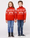Детские парные свитеры с оленями в ряд - фото2