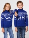 Детские парные свитеры с оленями в ряд - фото2