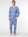 Мужская пижама со снежинками - фото3
