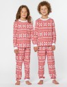 Детские парные пижамы со снежинками - фото1