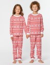 Детские парные пижамы со снежинками - фото2