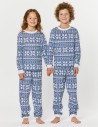 Детские парные пижамы со снежинками - фото1