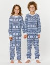 Детские парные пижамы со снежинками - фото2