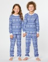 Детские парные пижамы со снежинками - фото2