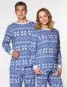 Мужская и женская пижамы со снежинками - фото2
